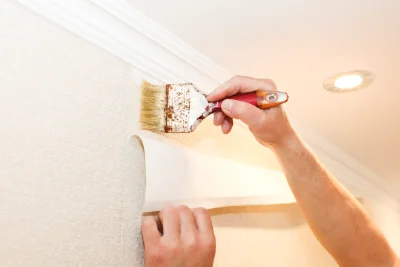 Pose de papier peint à Bois-d'Amont — revêtements muraux et toiles de verre